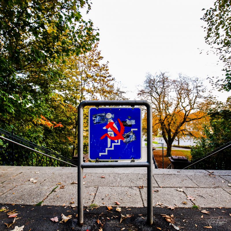 Straßenschild Treppe in Kassel